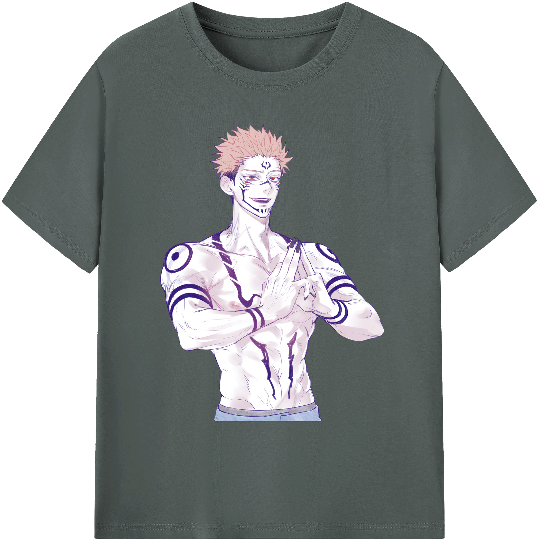 （画像用） 呪術廻戦 Jujutsu Kaisen 綿100％ メンズ半袖Tシャツ｜肌触りやわらか＆通気性